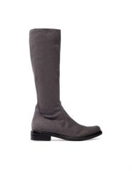Caprice Kozaki 9-25512-41 Szary. Szare kozaki damskie Caprice, z materiału, bez obcasa, na płaskiej podeszwie. Za 419.99 zł.