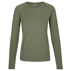 Damska koszulka techniczna do biegania z długim rękawem Kilpi LINA-W. Zielone t-shirty damskie Kilpi, m, bez wzorów, bez kołnierzyka. Za 153.53 zł.