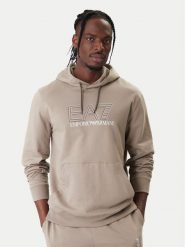 EA7 Emporio Armani Bluza 7M001313 AF13512 U6167 Beżowy Regular Fit. Brązowe bluzy bez kaptura męskie EA7 Emporio Armani, l, z bawełny. Za 499.99 zł.