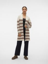 Vero Moda Kardigan w kolorze szarobrązowo-beżowym rozmiar: XS. Brązowe kardigany damskie Vero Moda, xs, bez wzorów. Za 52.67 zł.