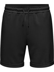 ONLY & SONS Szorty dresowe "Kodyl" w kolorze czarnym rozmiar: XXL. Czarne szorty męskie Only & Sons, z dresówki, bez kołnierzyka. Za 101.45 zł.
