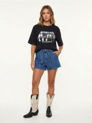 Bawełniana koszulka z nadrukiem Metallica - czarny. Czarne t-shirty damskie Sinsay, l, bez wzorów, z bawełny, bez kołnierzyka. Za 39.99 zł.
