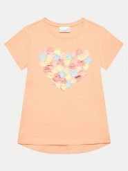 Coccodrillo T-Shirt WC4143202GPK Pomarańczowy Regular Fit. Brązowe koszulki dziewczęce COCCODRILLO, bez wzorów, z bawełny, bez ramiączek. Za 39.99 zł.