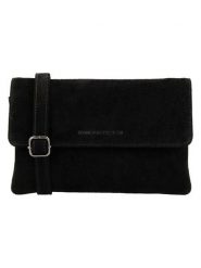 HIDE & STITCHES Skórzana torebka "Brazos" w kolorze czarnym - 24 x 15,5 x 6 cm rozmiar: onesize. Czarne torebki klasyczne damskie HIDE & STITCHES, bez wzorów, z materiału, bez dodatków. Za 113.99 zł.