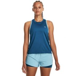 Top treningowy damski lekki Under Armour 1379434. Niebieskie topy damskie Under Armour, bez wzorów, z dzianiny, bez ramiączek. Za 169.99 zł.
