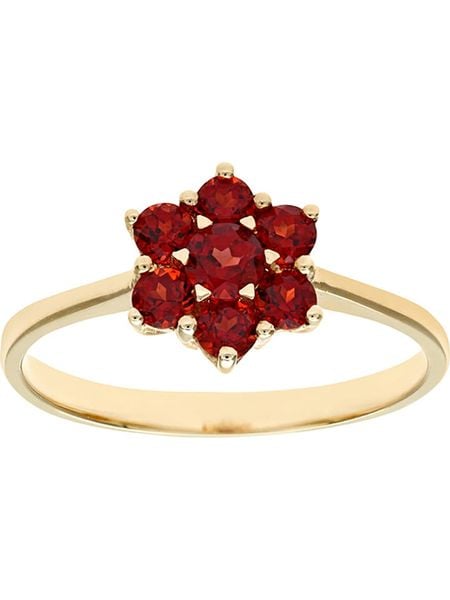 Revoni Złoty pierścionek z granatem rozmiar: 55. Czerwone pierścionki damskie Revoni, z granatem, złote. Za 1,066.08 zł.