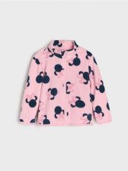 Polarowa bluza ze stójką Minnie Mouse - różowy. Czerwone bluzy i bluzki niemowlęce Sinsay, bez wzorów, z polaru, bez ramiączek, bez kaptura. Za 25.99 zł.