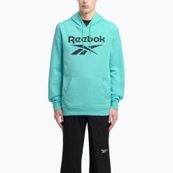 Bluza męska Reebok Identity Big Logo Fleece Hoodie. Niebieskie bluzy bez kaptura męskie Reebok, m. Za 179.99 zł.