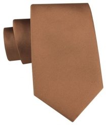 Krawat Męski -Angelo di Monti- 7 cm, Jednokolorowy, Satynowy - Jasny Brąz. Krawaty i muchy męskie Angelo di Monti, bez wzorów, z satyny, eleganckie. Za 49.99 zł.