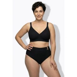 Damskie Bikini bez miękkich miseczek regulowane ramiączka. Czarne bikini damskie Ulla Popken, bez wzorów, plus size. W wyprzedaży za 191.99 zł.