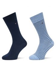 Tommy Hilfiger Skarpety długie 100001496 Niebieski. Niebieskie skarpetki męskie Tommy Hilfiger, bez wzorów, z bawełny. Za 59.99 zł.