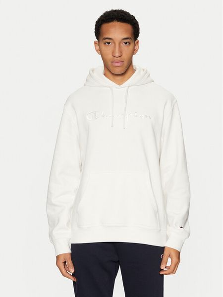 Champion Bluza 220271 Biały Relaxed Fit. Białe bluzy bez kaptura męskie CHAMPION, m, z bawełny. Za 229.99 zł.