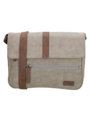 Beagles Skórzana torebka "Brunete" w kolorze beżowo-szarym - 27 x 23 x 7 cm rozmiar: onesize. Brązowe torebki klasyczne damskie Beagles, bez wzorów, z materiału, bez dodatków. Za 78.99 zł.