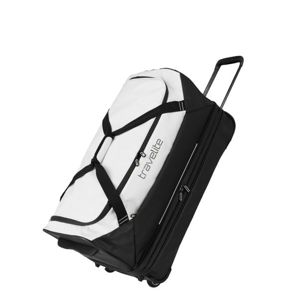 Torba podróżna travelite Basics L ext. Białe torebki klasyczne damskie Travelite, bez wzorów, z materiału, duże, bez dodatków. Za 559.50 zł.