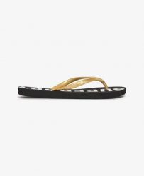 Superdry Code Core Sport Japonki z gumy, Czarny/Złoty metaliczny. Czarne klapki damskie Superdry., bez wzorów, z gumy, bez obcasa. Za 126.80 zł.