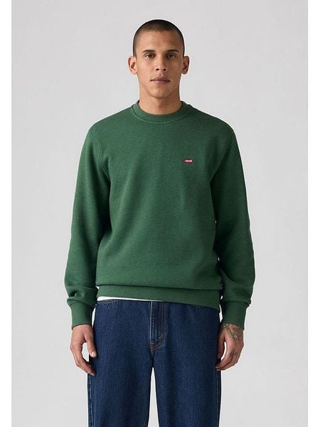 Levi's Bluza w kolorze ciemnozielonym rozmiar: S. Zielone bluzy bez kaptura męskie Levi's, s, z bawełny. Za 109.52 zł.