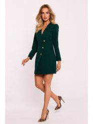 Made of emotion Sukienka w kolorze ciemnozielonym rozmiar: XL. Zielone sukienki damskie Made Of Emotion, xl, bez wzorów, bez kołnierzyka, bez ramiączek, mini. Za 245.38 zł.