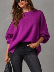 Milan Kiss Sweter w kolorze ciemnofioletowym rozmiar: S. Różowe swetry klasyczne damskie Milan Kiss, s, bez kołnierzyka. Za 152.99 zł.