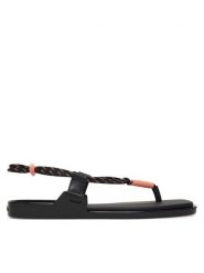 Calvin Klein Sandały Beach Sandal Rope Pu 2 HW0HW02967 Czarny. Czarne sandały damskie CALVIN KLEIN, bez wzorów, z materiału, bez obcasa, na płaskiej podeszwie. Za 329.99 zł.