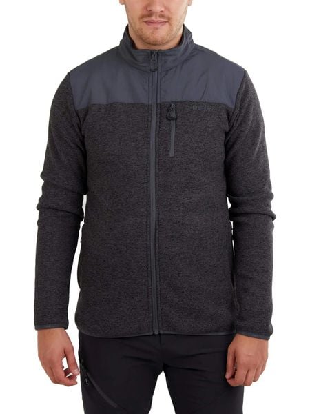 Polarowy sweter męski Fundango Flame Hybrid. Szare kardigany męskie Fundango, na zimę, m, bez wzorów, z dzianiny, bez kołnierzyka. Za 279.90 zł.
