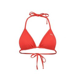 Damska góra od bikini Puma w kształcie trójkąta w kolorze czerwonym. Czerwone bikini damskie Puma, bez wzorów. Za 129.99 zł.