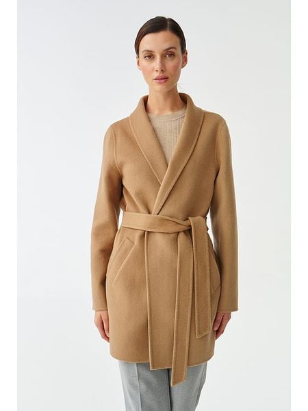 TATUUM Płaszcz przejściowy w kolorze karmelowym rozmiar: 44. Brązowe płaszcze damskie Tatuum, bez wzorów, z wełny. Za 588.81 zł.