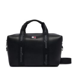 Torebka Tommy Jeans. Czarne torebki klasyczne damskie Tommy Jeans, bez wzorów, z jeansu, bez dodatków. Za 409.99 zł.