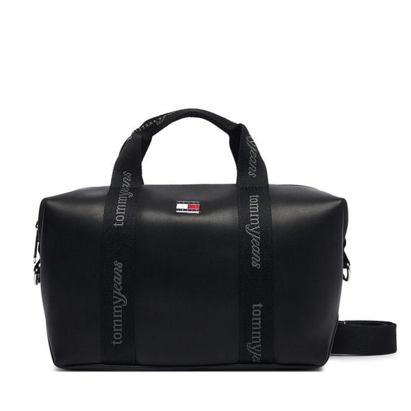 Torebka Tommy Jeans. Czarne torebki klasyczne damskie Tommy Jeans, bez wzorów, z jeansu, bez dodatków. Za 409.99 zł.