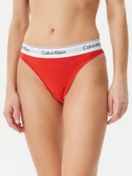 Calvin Klein Underwear Figi klasyczne z wysokim stanem LV00QF8319 Czerwony. Czerwone figi damskie Calvin Klein Underwear, s, bez wzorów, z bawełny. Za 59.99 zł.