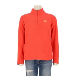 Damski sweter polarowy TNF koralowy. Brązowe swetry klasyczne damskie The North Face, l, z polaru, bez kołnierzyka. Za 127.76 zł.