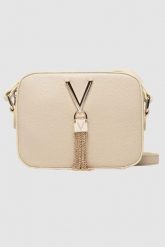 VALENTINO Beżowa torebka Divina Camera Bag SS26. Brązowe torebki klasyczne damskie Valentino by Mario Valentino, bez wzorów, małe, bez dodatków. W wyprzedaży za 171.99 zł.