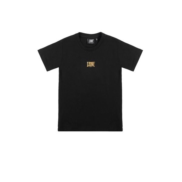 Złota koszulka Kurzarm Leone 1947 dla Kinder. Czarne bluzki damskie LEONE 1947 APPAREL, bez wzorów, z bawełny, sportowe, bez kołnierzyka, bez ramiączek. W wyprzedaży za 58.94 zł.