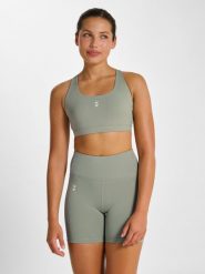 Biustonosz dla kobiet Hummel Impact. Szare biustonosze sportowe damskie HUMMEL, bez wzorów, z materiału. Za 243.00 zł.