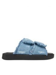 Inuikii Klapki Classic Jeans Velcro 70104-143 506 Niebieski. Niebieskie klapki damskie Inuikii, bez wzorów, z jeansu, bez obcasa. Za 869.99 zł.