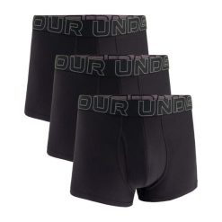 . Czarne bokserki męskie Under Armour, bez wzorów, z materiału. Za 153.99 zł.