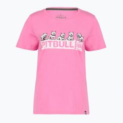 Koszulka damska Pitbull Softbite. Czerwone t-shirty damskie PITBULL, l, bez wzorów, z bawełny, bez kołnierzyka. Za 83.99 zł.