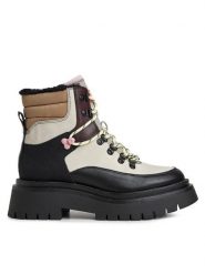 Pepe Jeans Trzewiki PLS50499 Beżowy. Brązowe botki damskie Pepe Jeans, z jeansu, bez obcasa, na płaskiej podeszwie, bez zapięcia. Za 849.99 zł.