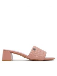 Nine West Klapki S4S96897-01 Różowy. Czerwone klapki damskie Nine West, bez wzorów, z materiału, bez obcasa. Za 179.99 zł.