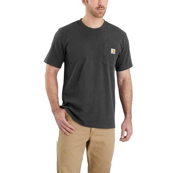 Koszulka sportowa męska T-shirt Carhartt Heavyweight Pocket K87. Szare t-shirty męskie Carhartt, m, bez wzorów, bez kołnierzyka. Za 93.99 zł.