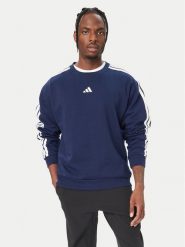 Adidas Bluza Essentials 3-Stripes Fleece KY4163 Niebieski Regular Fit. Niebieskie bluzy bez kaptura męskie Adidas, m, z bawełny. Za 219.99 zł.