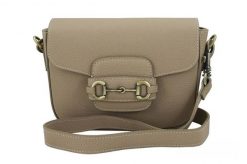 Listonoszka skórzana BARBERINI'S 968-2 beżowa. Brązowe shopper bag damskie Barberinis, z aplikacjami, ze skóry, małe, bez dodatków. Za 299.99 zł.