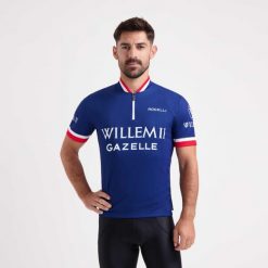 Koszulka rowerowa męska Rogelli Wagtmans. Niebieskie t-shirty sportowe męskie Rogelli, m, bez ramiączek, rowerowe. Za 294.99 zł.