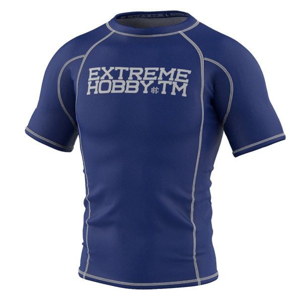 Koszulka Męska Rashguard MMA na Siłownię EXTREME HOBBY TRACE. Niebieskie bielizna termoaktywna męska EXTREME HOBBY, m, bez wzorów, z bawełny. Za 188.00 zł.