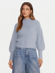 Guess Sweter W4BR25 Z3BH0 Niebieski Regular Fit. Niebieskie swetry klasyczne damskie Guess, s, z syntetyku, bez kołnierzyka. Za 439.99 zł.