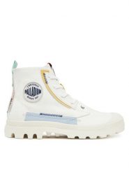 Palladium Trapery Pampa Underlayer 99183-116-M Biały. Białe trapery damskie Palladium, z materiału, bez obcasa. Za 359.99 zł.