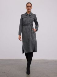 BGN Sukienka w kolorze czarno-białym rozmiar: 38. Białe sukienki damskie BGN, na co dzień, bez wzorów, bez kołnierzyka, bez ramiączek, midi, proste. Za 195.99 zł.