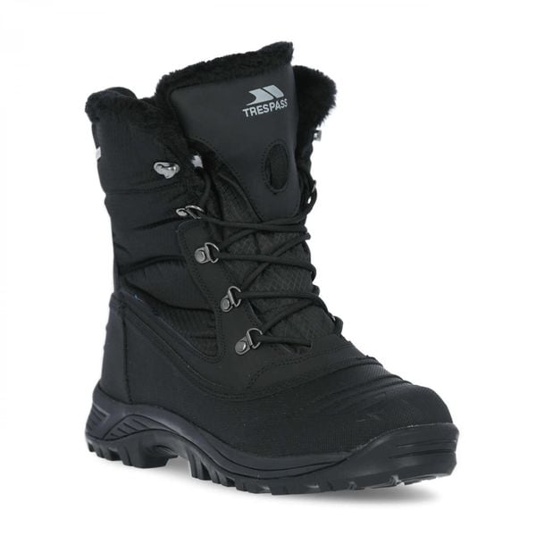 Skórzane Śniegowce Męskie Negev II. Czarne buty zimowe męskie Trespass, na zimę, z materiału, bez zapięcia. Za 378.99 zł.
