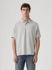 Levi's Koszulka polo w kolorze szarym rozmiar: M. Szare koszulki polo męskie Levi's, m, bez wzorów, z bawełny, bez ramiączek. Za 97.51 zł.