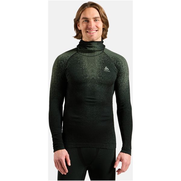 Bielizna termoaktywna z długim rękawem Odlo BL TOP facemask l/s PERFORMANCE. Zielona bielizna termoaktywna męska Odlo, l, bez wzorów. Za 519.99 zł.