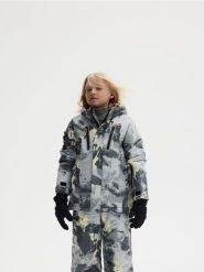 Rękawiczki z regulowanym zapięciem - czarny. Czarne rękawiczki dziecięce Reserved, z materiału, bez ramiączek. W wyprzedaży za 27.99 zł.